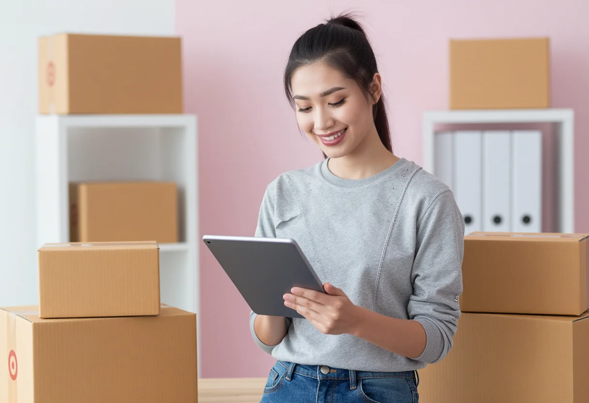 Klarna zakelijk voor bedrijven: een ondernemer bekijkt op een laptop de Klarna-betaaloplossing voor webshops