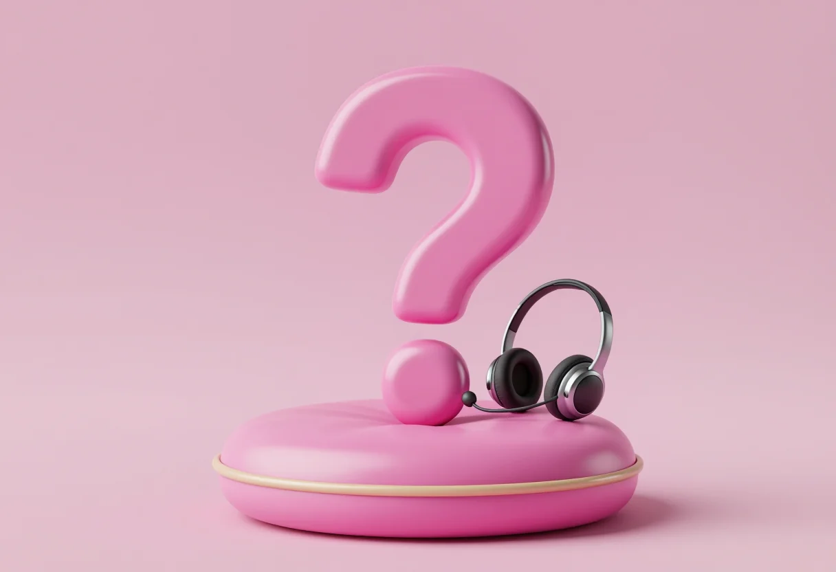 Veelgestelde vragen over Klarna: klantenservice-concept met vraagtekens en chat bij het betaalproces
