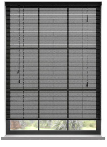 123jaloezie.nl Aluminium jaloezie met koord - Zwart Mat Perf