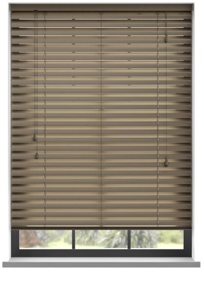 123jaloezie.nl Aluminium jaloezie met koord - Mocca Metallic