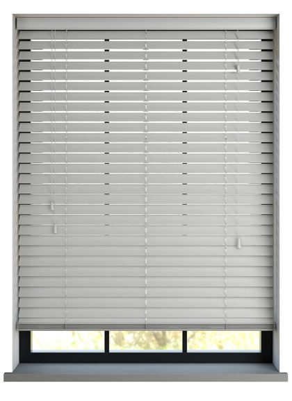 123jaloezie.nl Sunwood PVC jaloezie met koord - Lichtgrijs