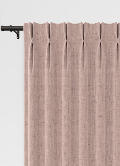 123jaloezie.nl Orkney gordijn - Dusty Pink met Dubbele plooi