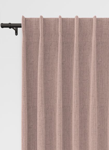 123jaloezie.nl Orkney gordijn - Dusty Pink met Enkele plooi