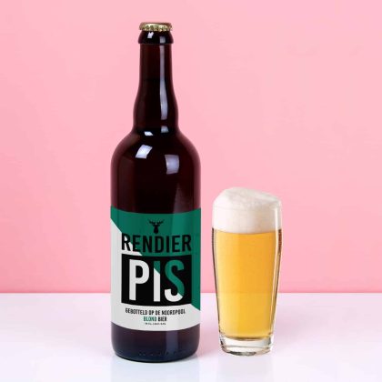 Ditverzinjeniet Bierfles Rendier pis (750 ml)