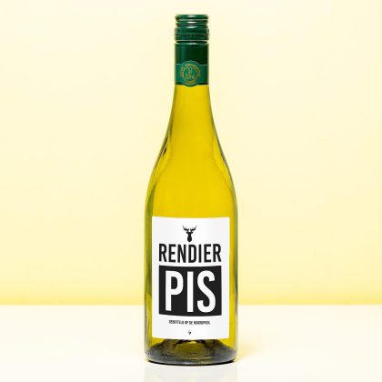 Ditverzinjeniet Wijnfles Rendier pis