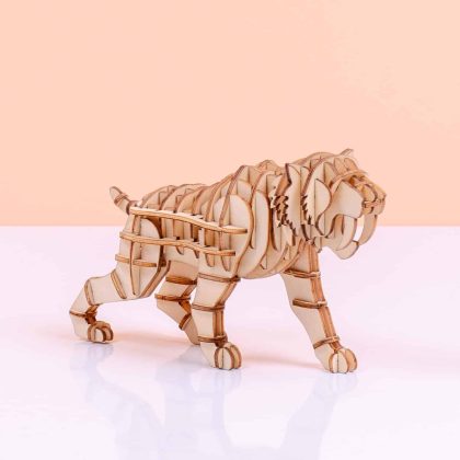 Kikkerland 3D Puzzel Van Hout - Tijger