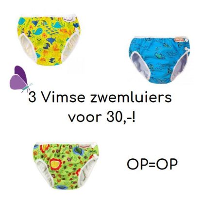 Babybum 3 Vimse zwemluiers voor 30,-