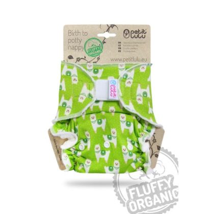 Babybum Petit Lulu Fluffy Organic Maxi Night - Alpacas - Klittenband