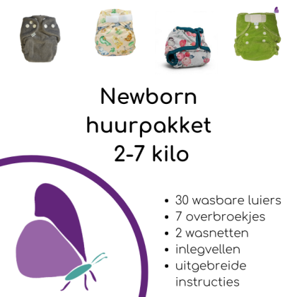 Babybum Wasbare luier huurpakket - Newborn - november