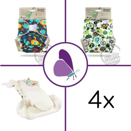 Babybum Petit Lulu Fluffy Organic nachtluier voordeelpakket