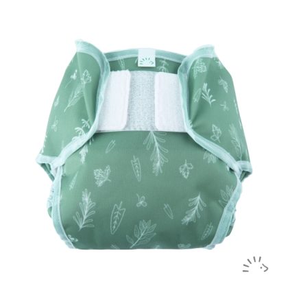 Babybum Popolini PopoWrap Green Leaves - Maat L (9-15 kilo)