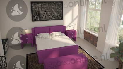 Bremafa Standaard boxspring 140 x 190 cm- stofkleur 1528