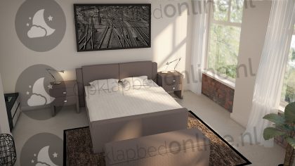 Bremafa Standaard boxspring 160 x 200 cm- stofkleur 1749