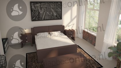 Bremafa Standaard boxspringset 140 x 200 cm- stofkleur 1750