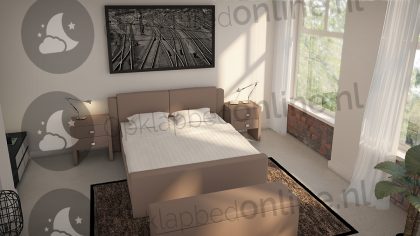 Bremafa Standaard boxspring 160 x 200 cm- stofkleur 7036