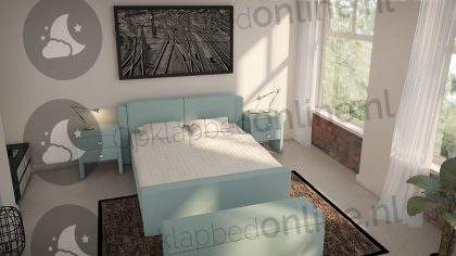 Bremafa Standaard boxspring 140 x 190 cm- stofkleur 7076
