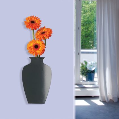 Abodee Muurbloem Donker Grijs XL
