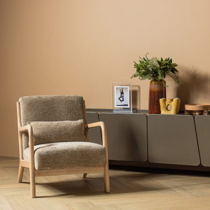 WOOOD Fauteuil Mark Chenille - Zand