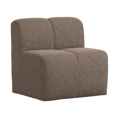 WOOOD Eetkamerbank Mojo Bouclé, 84cm - Bruin Melange