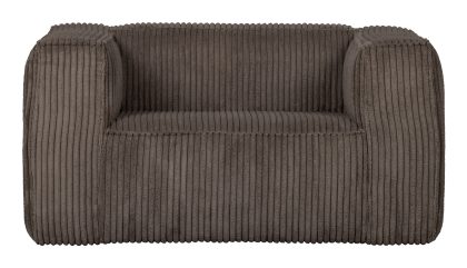 WOOOD Fauteuil 'Bean' Rib, kleur Mud