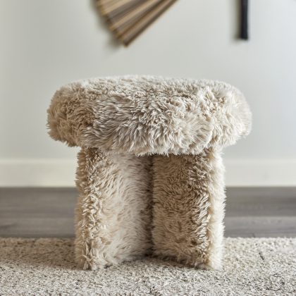 Bloomingville Poef Frikka Fluffy - Naturel