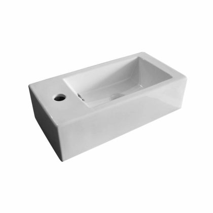 Go by Van Marcke Fontein VM Go Recto Rechthoek 24x50x12 cm Porselein Glans Wit Go by Van Marcke