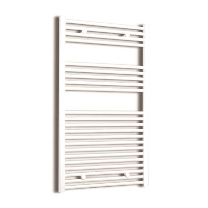 Sanicare Elektrische Design Radiator Sanicare Plug & Play 111,8x45 cm Wit 596 Watt Met Chroom Thermostaat Links Sanicare