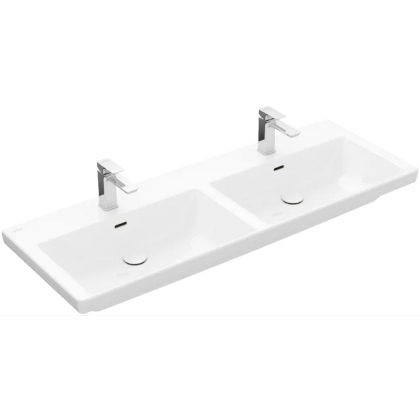Villeroy & Boch Wastafel Villeroy & Boch Subway 3.0 Dubbele Wasbak 47x130x16.5 cm Wit Alpin Villeroy & Boch