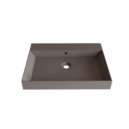 Gliss Design Wastafel Gliss Design Lako 60 cm Zonder Kraangat Mat Leigrijs Gliss Design