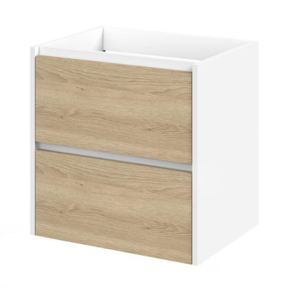Tiger Wastafelonderkast Reverse 60 cm Naturel Eik - Mat Wit