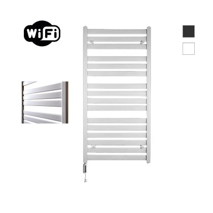 Sanicare Elektrische Radiator Sanicare HWV - Moda Met Wifi 120x60 cm Mat Wit 876W Met Thermostaat Wit Linksonder Sanicare