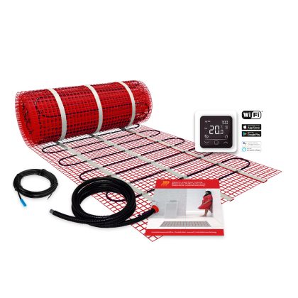 Boss & Wessing BWS By Magnum Elektronische Vloerverwarming Set 1 m2 - 150 Watt - Wifi Thermostaat Wit Boss & Wessing