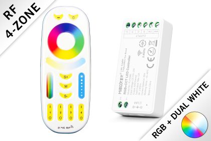 Mi·Light RGBWW / RGBCCT RF Controller met Afstandsbediening 4 zones | 12-24 Volt 12A