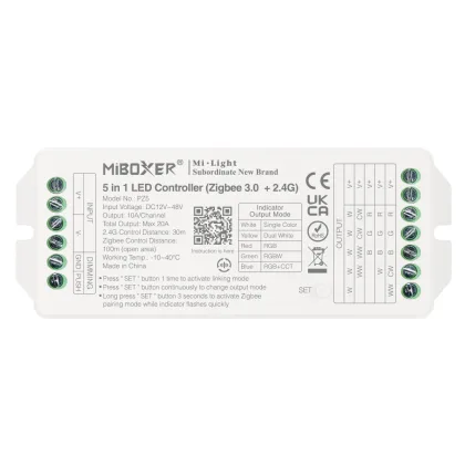 Mi·Light PZ5 5 in 1 LED Controller (Zigbee 3.0 + 2.4G) LED Strip Controller 12-48V, 20A (los)