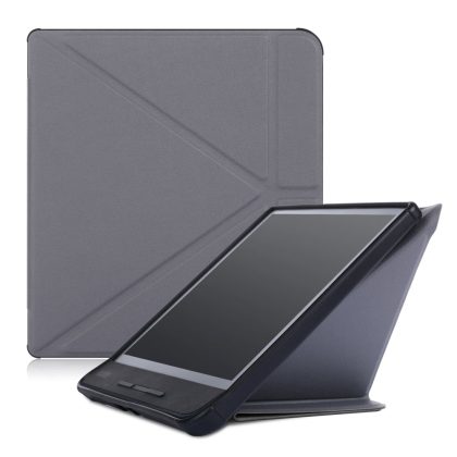 Lunso - sleepcover origami hoes - Kobo Forma - Grijs
