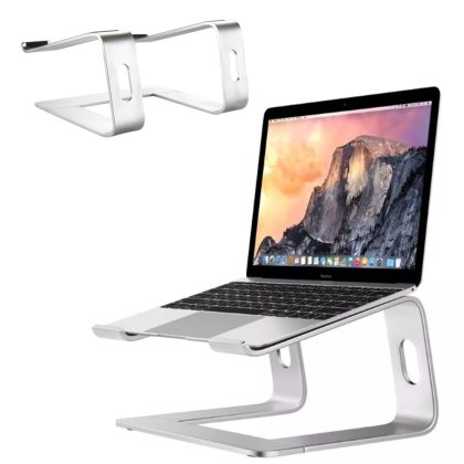 Lunso Universele aluminium Laptop Standaard / MacBook Standaard - Zilver