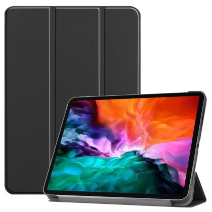 Lunso 3-Vouw sleepcover hoes - iPad Pro 12.9 inch (2021) - Zwart