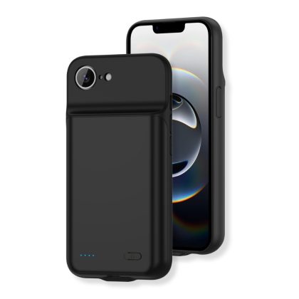 Lunso iPhone 17e / iPhone 16e case - Powerbank hoesje 7000 mAh - Zwart