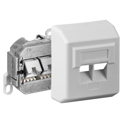Goobay NET CAT5e Netwerkdoos AP opbouw universeel wit - keystone geschikt - RJ45