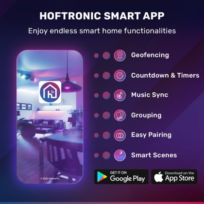 Hofronic Set van 3 Chandler Smart inbouwspots - WiFi + Bluetooth - Bestuurbaar via App - RGBWW Dimbaar - RVS - kantelbaar - IP20 - Google home , Alexa en Siri