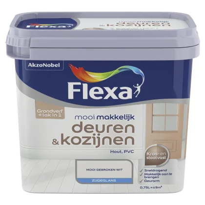 Flexa Mooi Makkelijk Deuren en Kozijnen - Gebroken Wit / RAL 9010