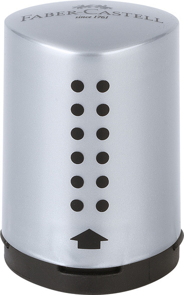 Faber Castell puntenslijper GRIP 2001 mini zilver
