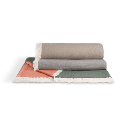 Dommelin Dommelin Plaid Bravio Katoen-Wol 300gr Leisteengrijs 140x200 cm