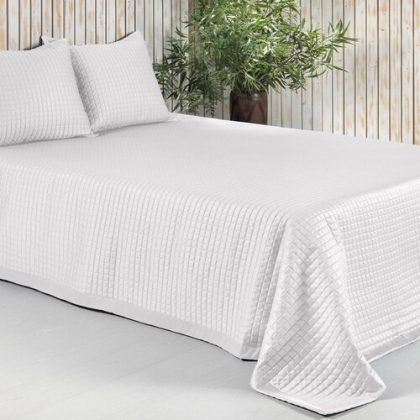 Dommelin Dommelin Sprei Chicago Satijn 300TC Wit 50x260 cm