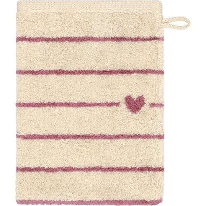 Cawö Cawö Heart Beats 6276 beere Washandje 16x22