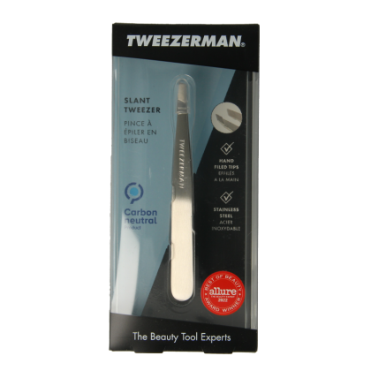 Tweezerman Slant tweezer klassiek stainless steel 1 Stuks