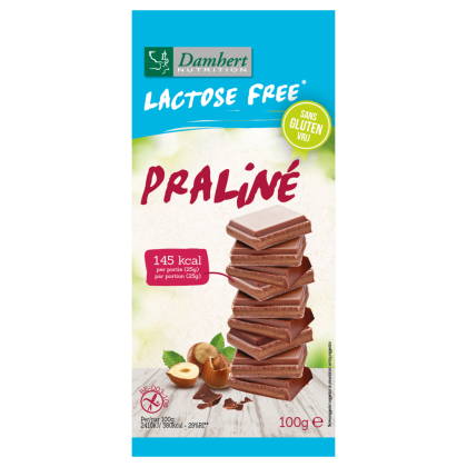 Damhert Chocoladetablet praline glutenvrij en lactosevrij 100 Gram