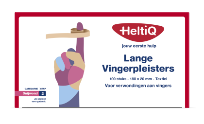 Heltiq Vingerpleister lang textiel 180 x 20mm 100 Stuks