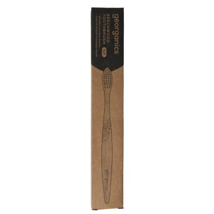 Georganics Toothbrush soft beechwood 1 Stuks