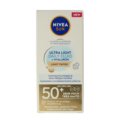 Nivea Sun face daily fluid SPF50 tint light 40 Milliliter